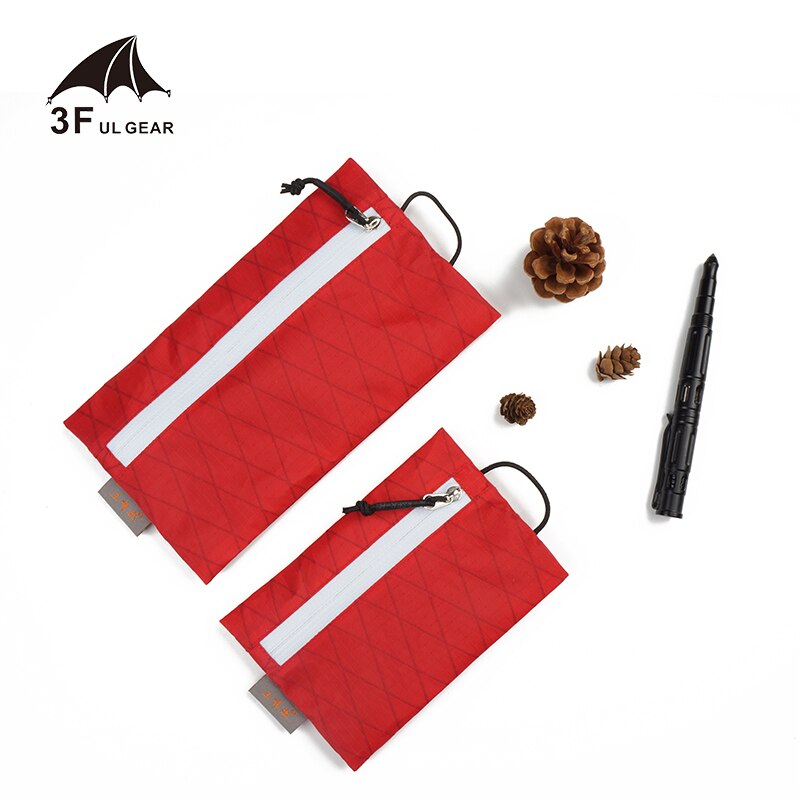 3F UL Gear X-PAC-Bolsa de almacenamiento de tela con doble cremallera lateral, portátil, pequeña, impermeable, ultraligera, para acampar y senderismo