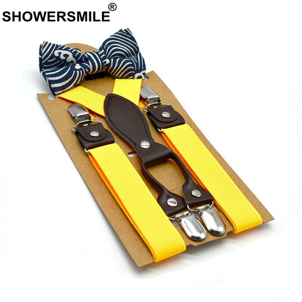 Bretelle rosse per bambini con papillon bretelle per bambini grigie impostato bretelle da sposa Olid per bambini 65cm * 2.5