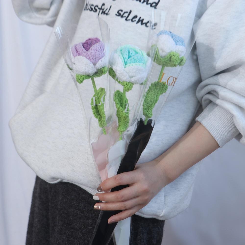 50 stk. gennemsigtig blomsteremballagepose vandtæt plastikpose indpakningspapir pakkeforsyninger buket emballagemateriale