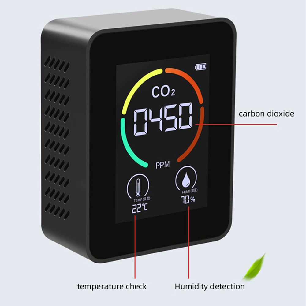 Air Monitor CO2 Carbon Dioxide Detector Air Temperature Sensor Tester Humidity Monitor Fast Measurement Meter Detector