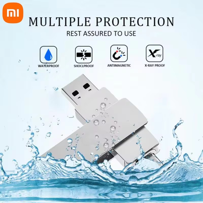 Xiaomi 16TB Flash Drive USB 3.2 Super High Speed Transfer Metal Mini U Disk Pen Drive Type C Memory Waterproof Disk SSD U Drive