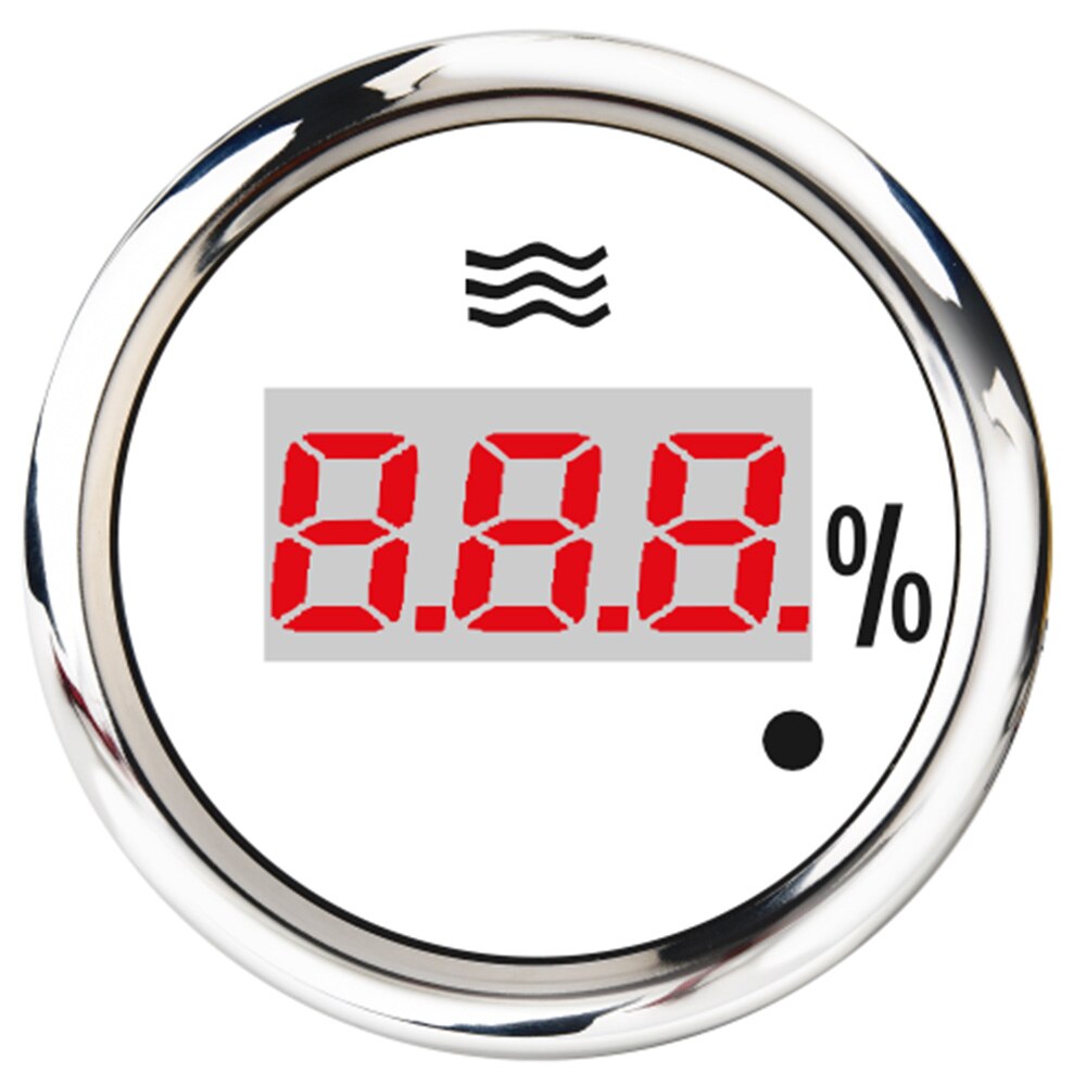 100% Digital Displayer 0-190ohm Water Level Gauge 52MM Gauge Empty to Full Water Tank Indicator Meter 240-33ohm with Warning LED: CX6037