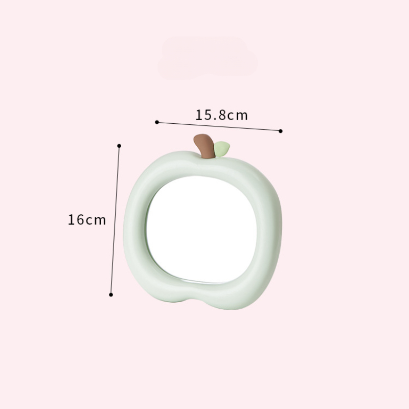 Ins Decoratieve Spiegel Desktop Cosmetische Spiegels Kawaii Appelvorm Make-upspiegel Slaapkamer Slaapzaal Draagbare Make-upspiegel Decor