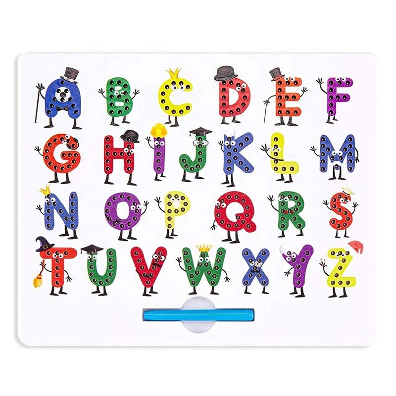 Tekening Toys Schrijven Alfabet Letter Gekleurde Kinderen Magnetisch Tekenbord Met Magnetische Bal