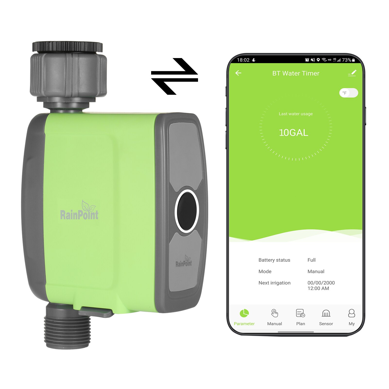 Programmable BT Water Timer Hose Faucet Timer Outdoor Battery Operated Water Flow Meter Automatic Watering Sprinkler System