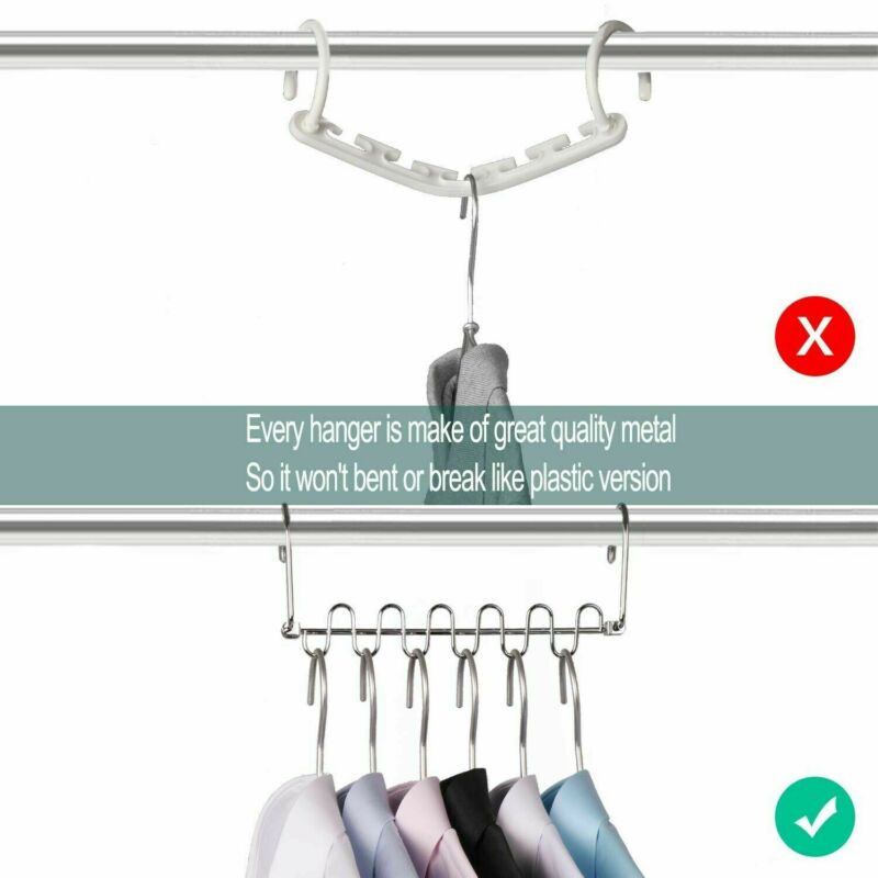 4PCS Huishoudelijke Magic Doek Hanger Wonder Ruimtebesparende Hangers Metalen Closet Organizer