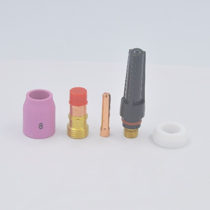 5 Pcs/set TIG Welding Torch Consumables Cup Gas Lens Weling Tools Set Compatible with WP 9 20 25 Workshop Tools