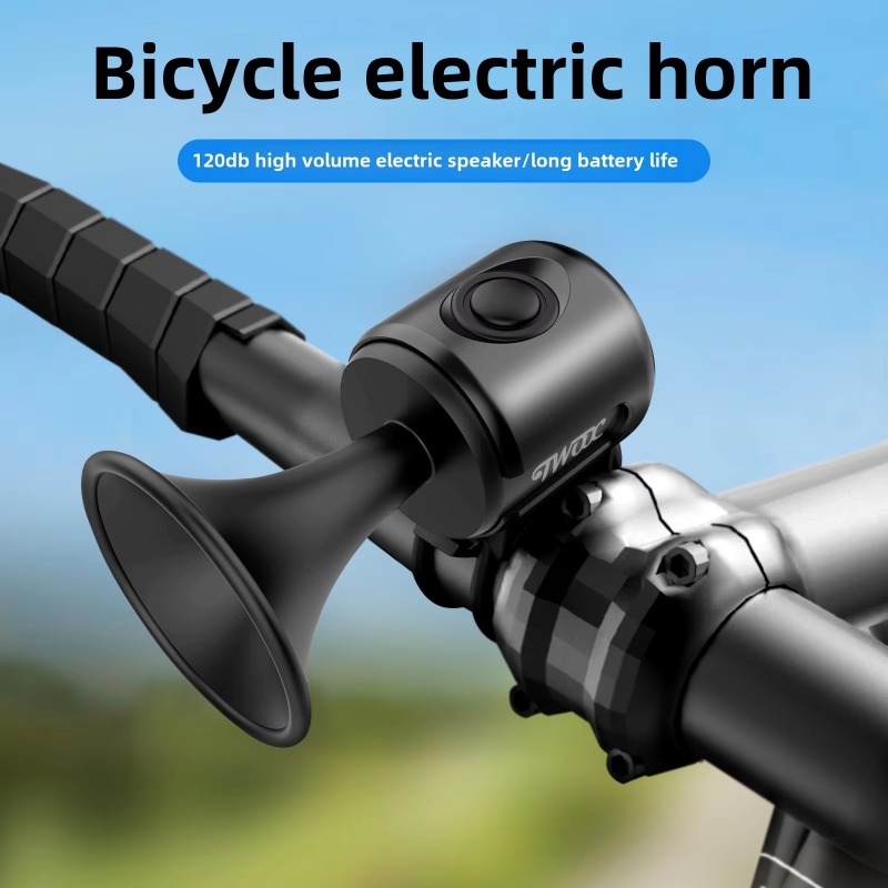 Clacson elettronico per bicicletta Clacson per bici elettrica 120dB Suono di avvertimento forte USB ricaricabile IPX4 Campanello per mountain bike da strada per scooter impermeabile: Borgogna