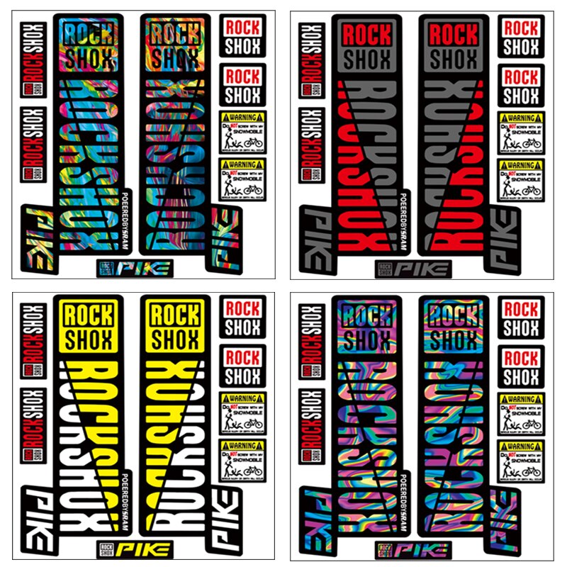 Bicycle stickers Front Fork Decals Bicycle MTB Road Rock Shox PIKE Stickers Bike DIY Racing Cycling Protect Colorful Film Kit