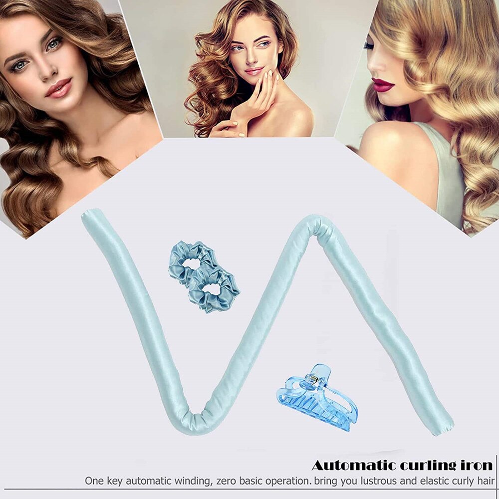 Heatless Curling Rod Headband No Heat Curls Ribbon Hair Rollers Sleeping Soft Headband Hair Curlers DIY Hair Styling Tools
