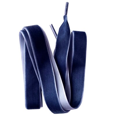 Cordones planos de terciopelo, 1,6 cm de ancho, zapato con cinta, 120cm / 47 pulgadas: navy blue