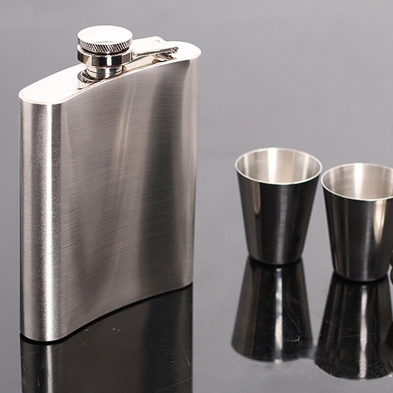 Mini Drinkware Alcohol Bottle Pocket Drinking Liquor Flask Portable Stainless Steel Hip Flask 7oz Wine Mug Wisky Bottle With Box