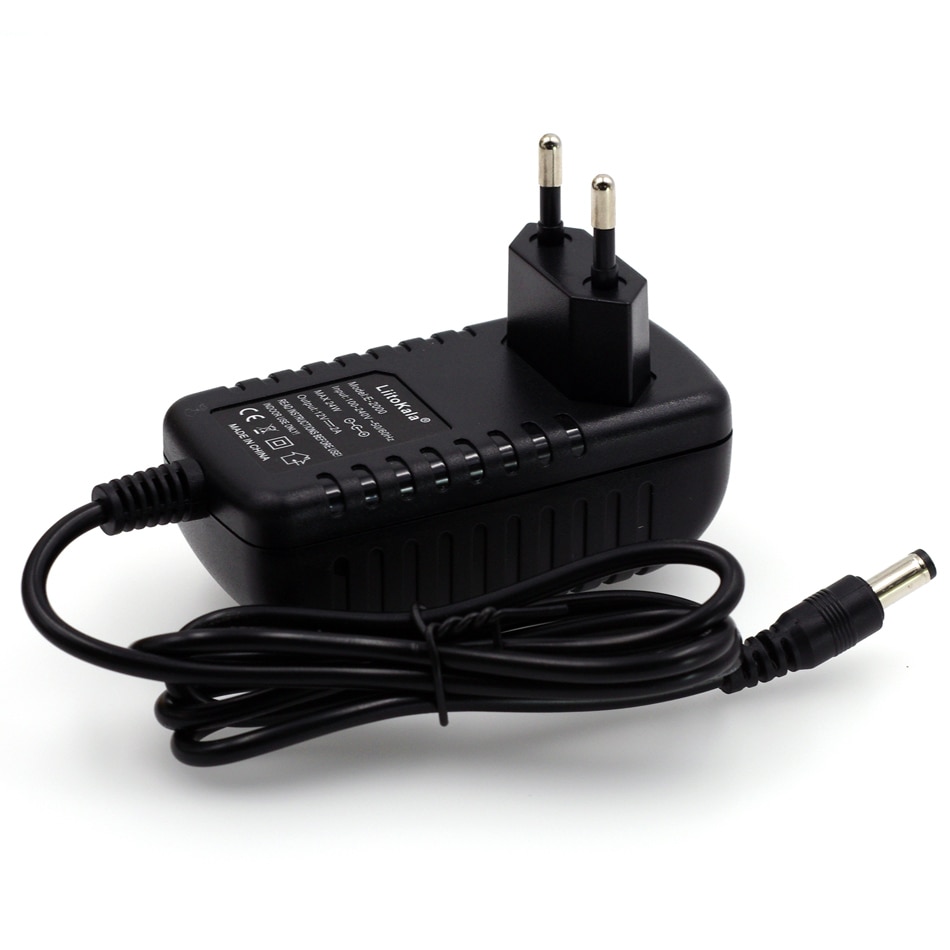 Liitokala 12V 2A Adapter Monitor Charger Backup Voeding Dc 5.5*2.1 Mm Eu/Us Plug