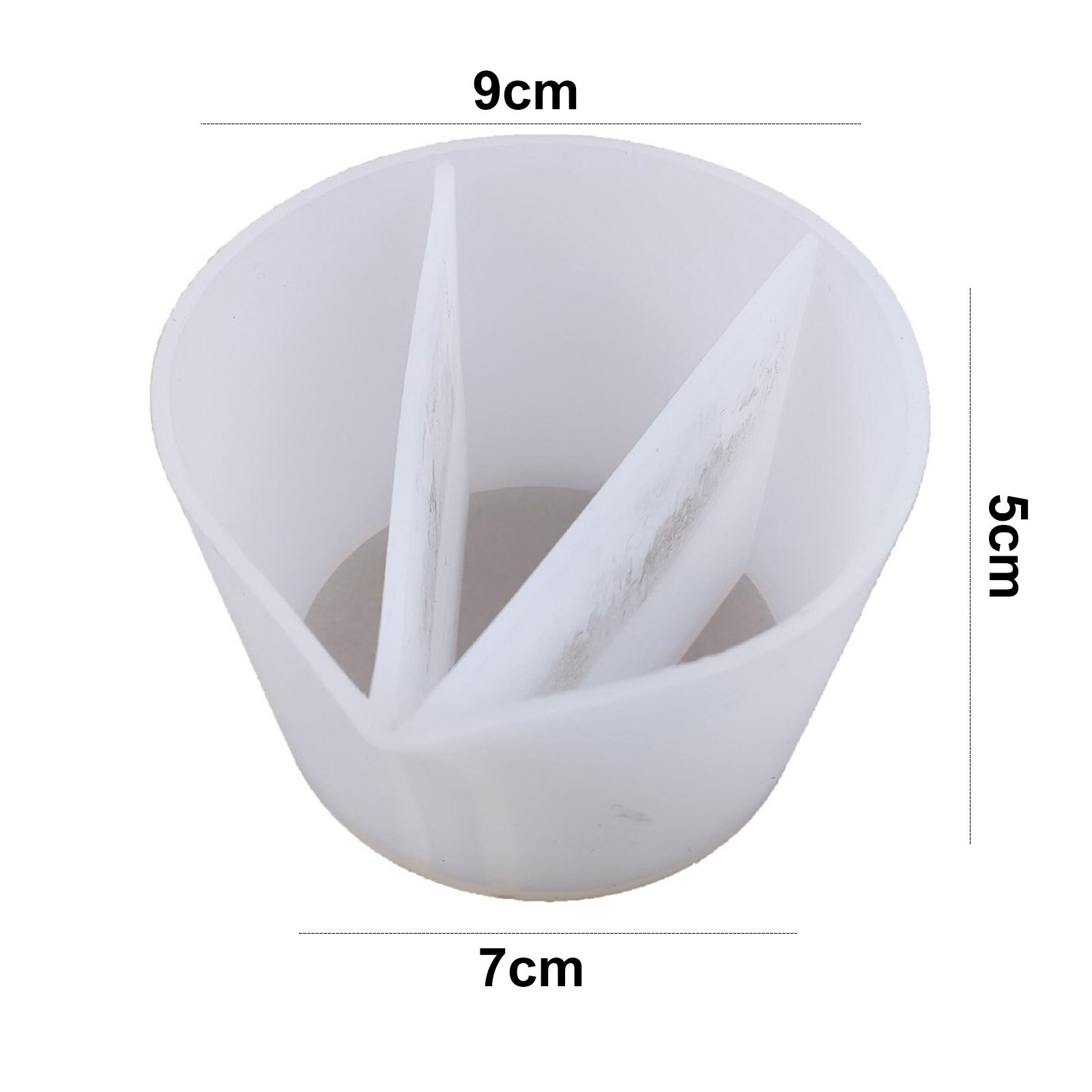 Silicone Epoxy Resin Mixing Cups DIY Epoxy Resin Distribution Measuring Cup Tools for Jewelry Making Painting Color Mixing Cup: 3 slots White
