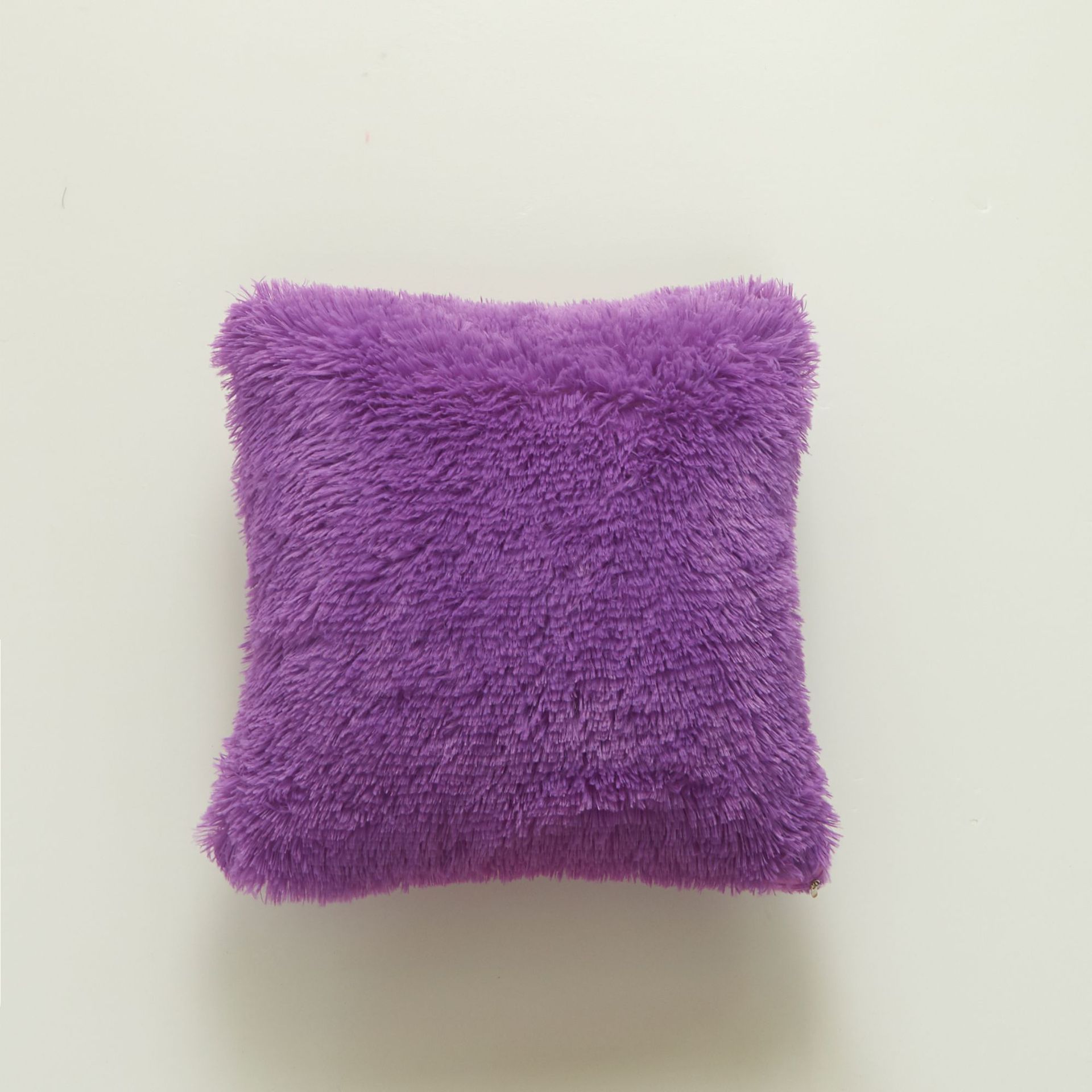 Lion de mer en forme de cachemire taie d'oreiller, taie d'oreiller en peluche carré populaire, taie d'oreiller de famille moelleux, décoration de chambre à coucher: Purple