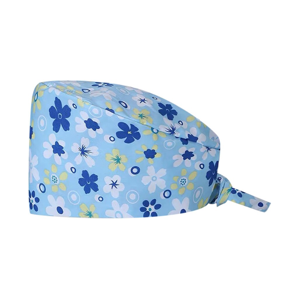 Gorro de trabajo con estampado de botones para enfermera, gorro de trabajo informal Unisex, accesorios para enfermeras: Oro