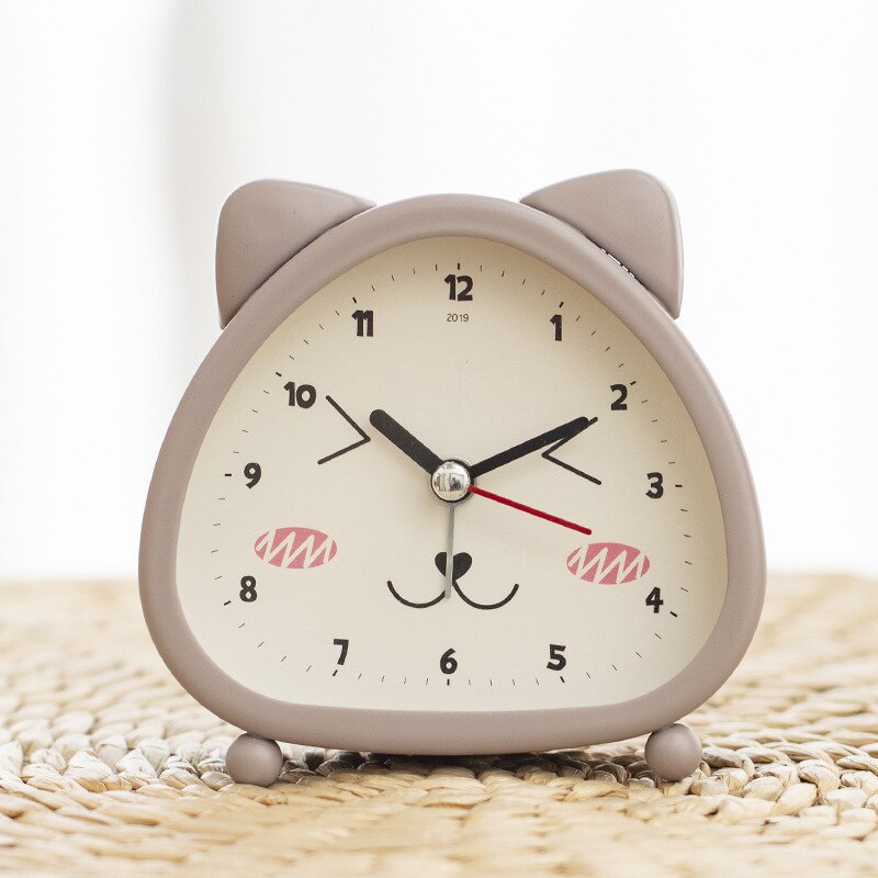 Cartoon Kleine Wekker Studenten Gebruik Nachtkastje Lichtgevende Kinderen Mute Creatieve Persoonlijkheid Lui Klok Alarm: 04