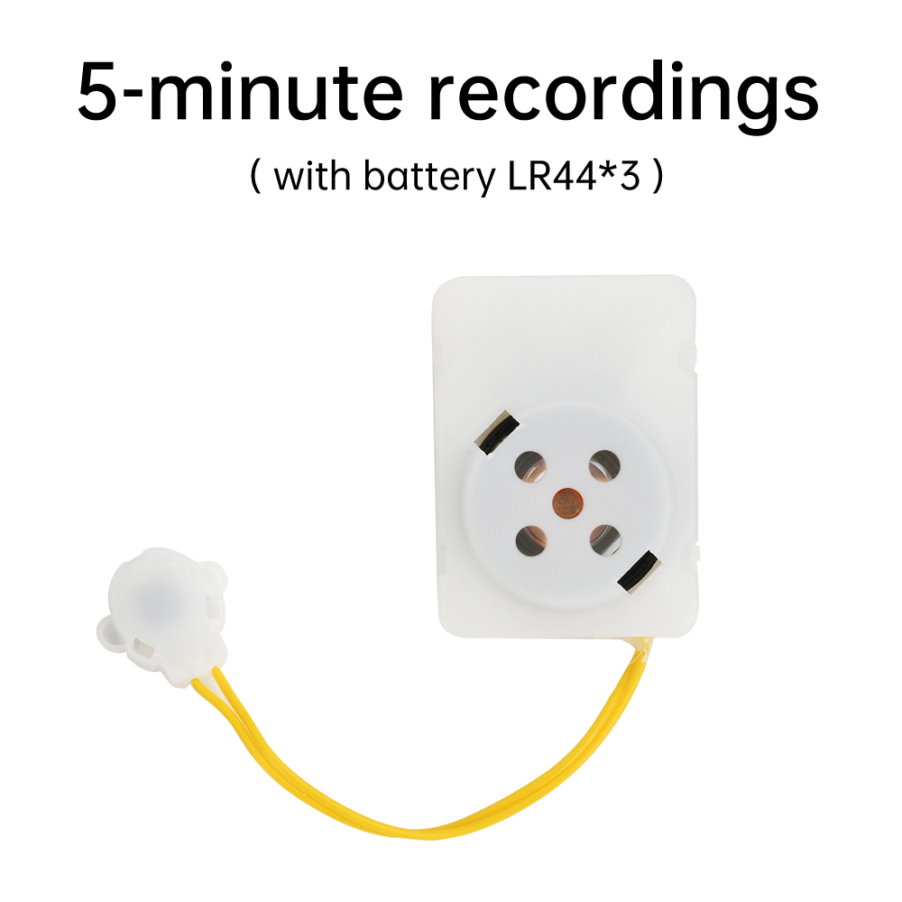 5-Minuten-Aufnahme-Recorder, Lautsprecher, Plüschtier, Sprachnachrichten-Recorder, Aufnahme, Soundmodul, Sprachnachrichten-Aufnahme: Orange