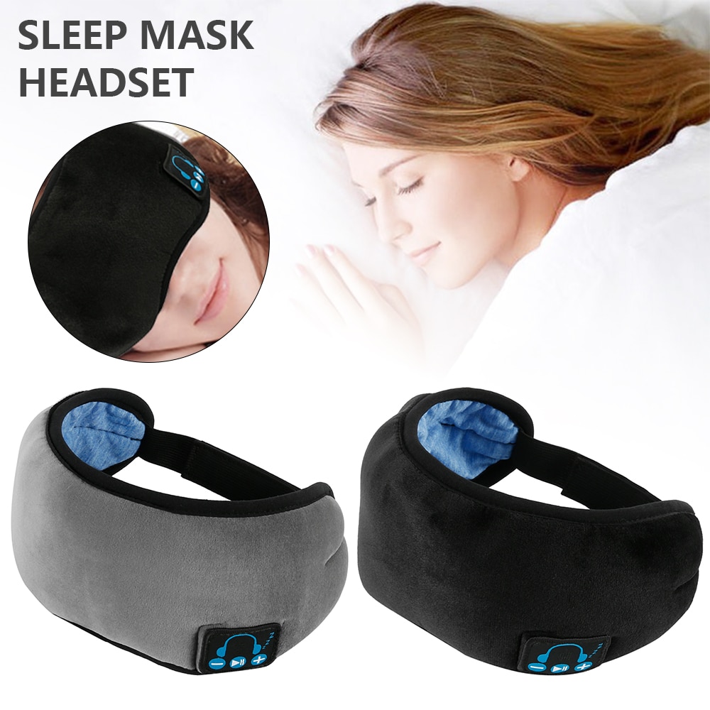 2 In 1 Wireless Ear Muffs with Earphones Headphones Sleep Mask Bluetooth Travel Handsfree Call Music Sleep Eye Mask Earmuffs