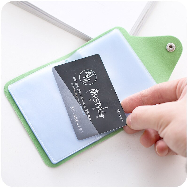 Leather Credit Card Holder Card Case Student Cute Cartoon ID Cards Women Wallet Passport Business Card Holder Book Protector