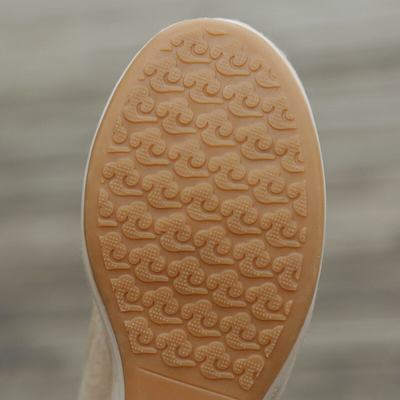 Beijing tissu chaussures chanson vêtements cale Sandlas Style National disque boucle littéraire chaussures pour femmes chaussures simples