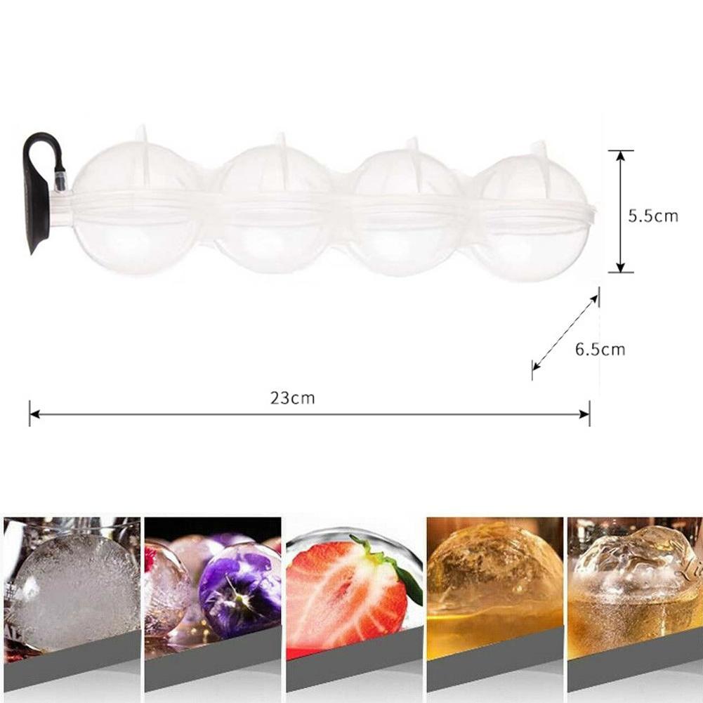 4 Holte 5.5Cm Big Size Ball Ice Mallen Bol Ronde Ijs Makers Whisky Bar Mallen Party Keuken Diy Kubus bal Ijs Cocktail F1D8