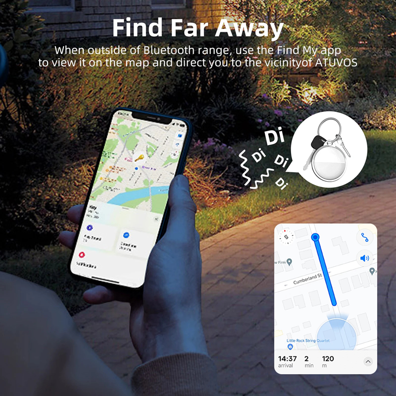 XIAOMI Smart Airtag Bluetooth GPS Draagbare Tracker Werk met Apple Vind Mijn APP Air Tag Tracker Locator Huisdier Key Finder voor IOS