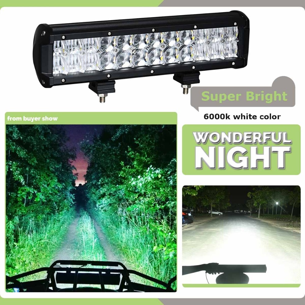 Weketory 4 6,5 4 9,3 12 17 pulgadas 30W 60W 90W 120W 180W 5D Barra de luz LED de obra para Tractor Boat OffRoad 4WD 4x4 camión SUV ATV 12V 24v
