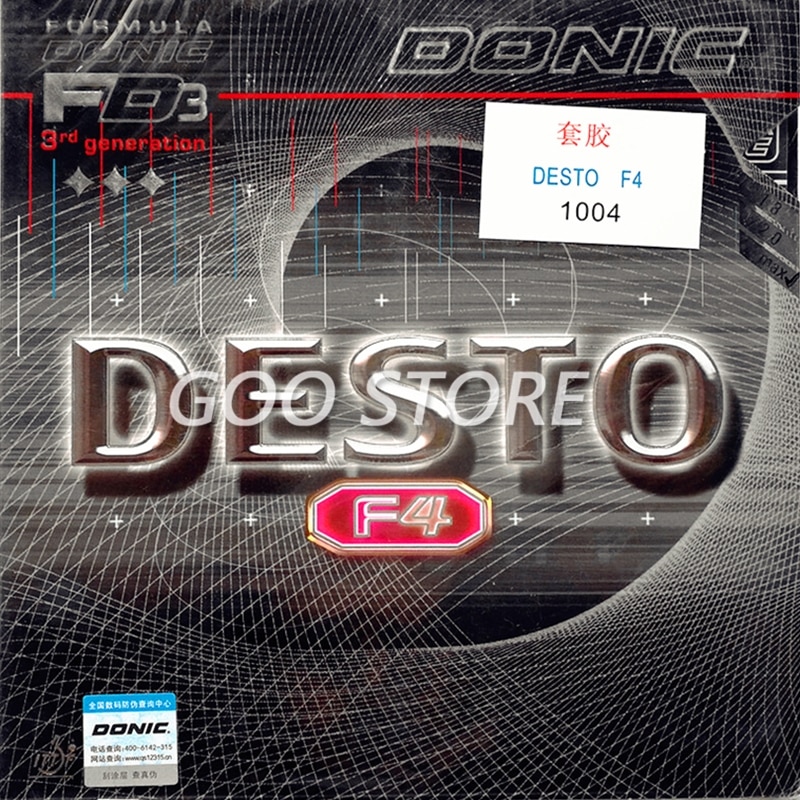 DONIC F4 DESTO Table Tennis Rubber Original Quick Attack Pimples in Ping Pong Sponge Tenis De Mesa