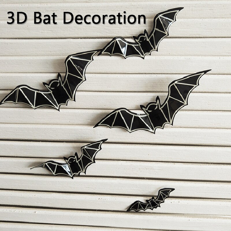 12 Stks/set 3D Halloween Decoratie Bat Decoratie Muursticker Diy Kamer Muurstickers Thuis Party Decor Voor Halloween Muurstickers