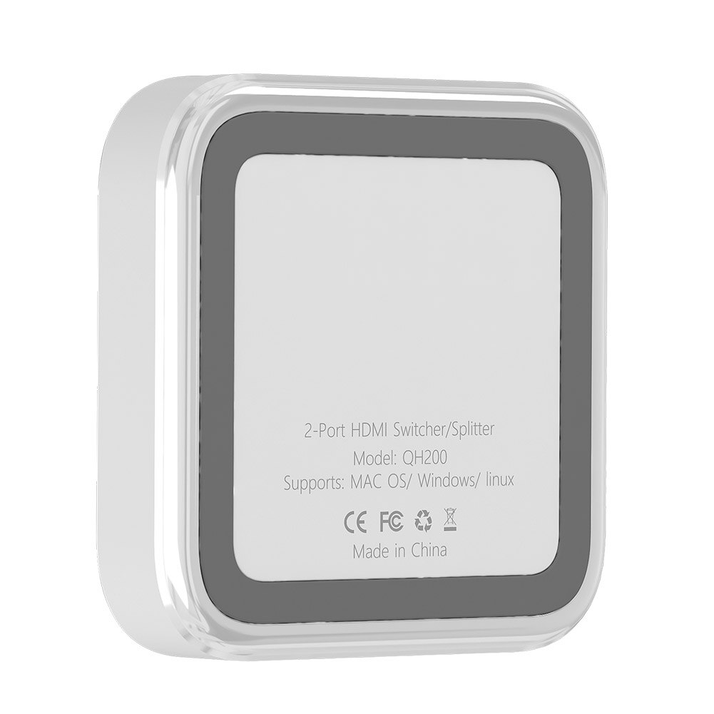 Qh200 2 porte hdmi switch tovejs 1 x 2 2 x 1 3d 4k hdmi switcher vælgerboks til xbox  ps4 no ekstern strøm påkrævet