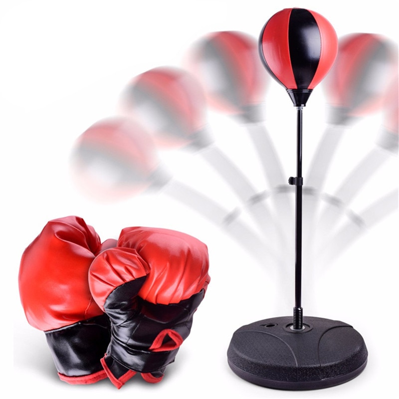 Children Adjustable Fitness Boxing Set Punch Pear Speed Ball Relaxed Boxing Punching Bag Speed bag Toys Outdoor gaming Tools