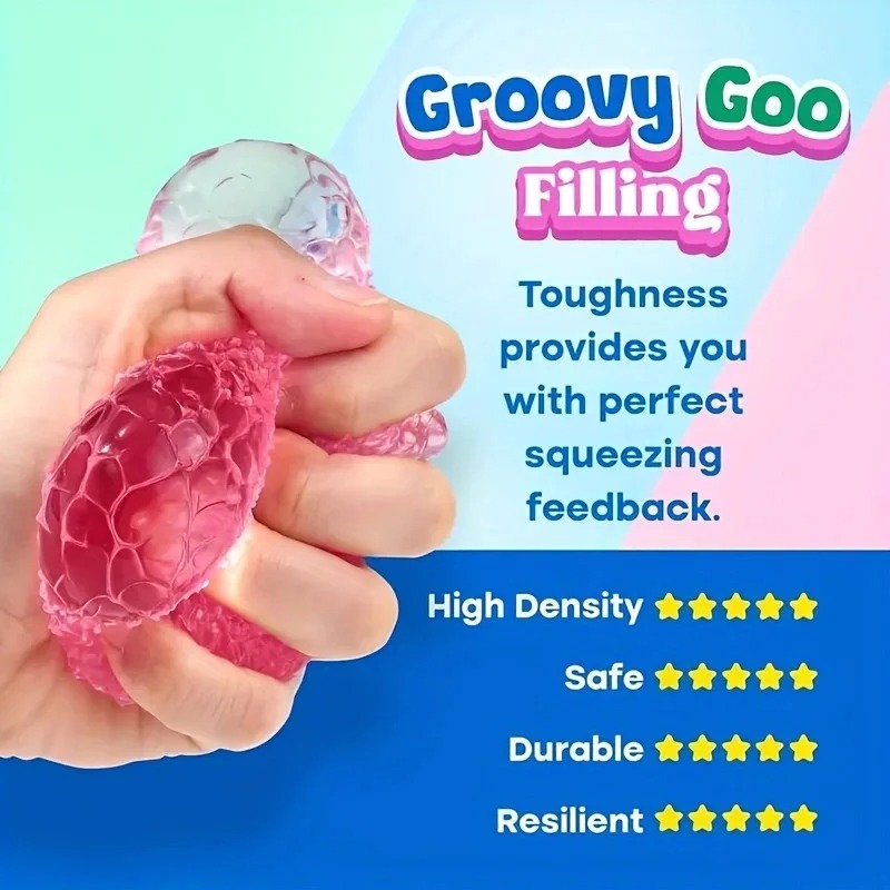Balles anti-Stress Squishy multicolores pour enfants et adultes – Jouets sensoriels à texture douce, de boule de glace à presser Anti-anxiété