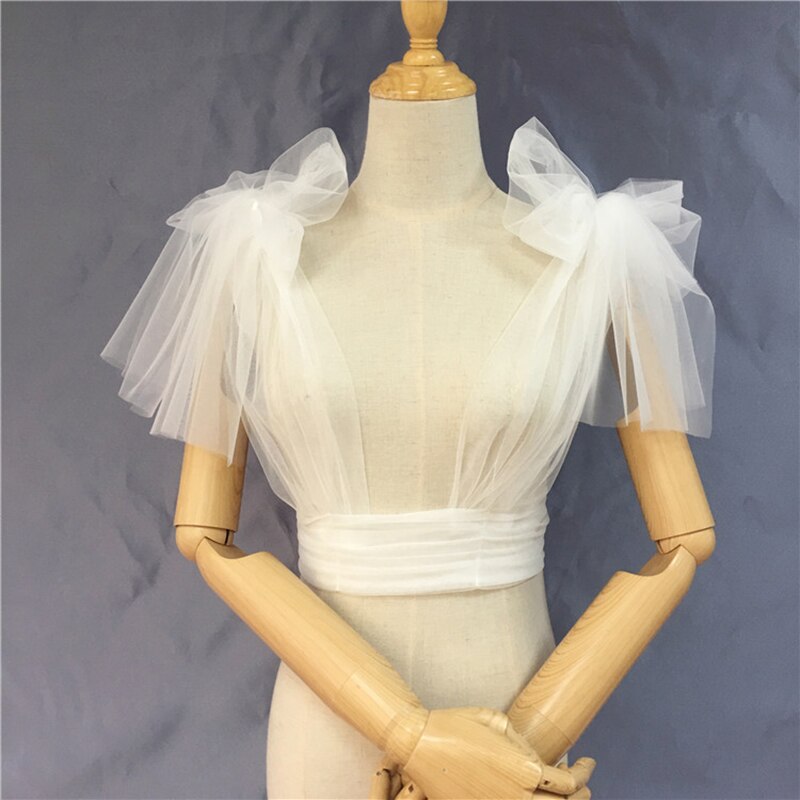 Elegante verrotten Schwarz Neue Braut Jacke Bolero Hochzeit Schals Für Frau Evenigng Und Party Kleid: Weiß