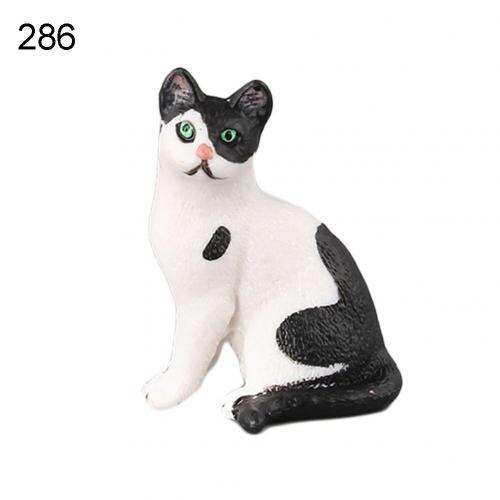 Simulation Mini Pet Model Cats Kitty Figure Model Statue Home Ornaments Kids Action Figure Decoration Toy: 286