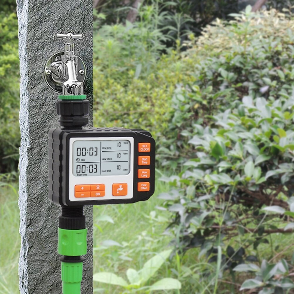Automatisk bevattning sprinklersystem bevattningskontroll programmerbar digital slang kran timer batteridrivna tillbehör