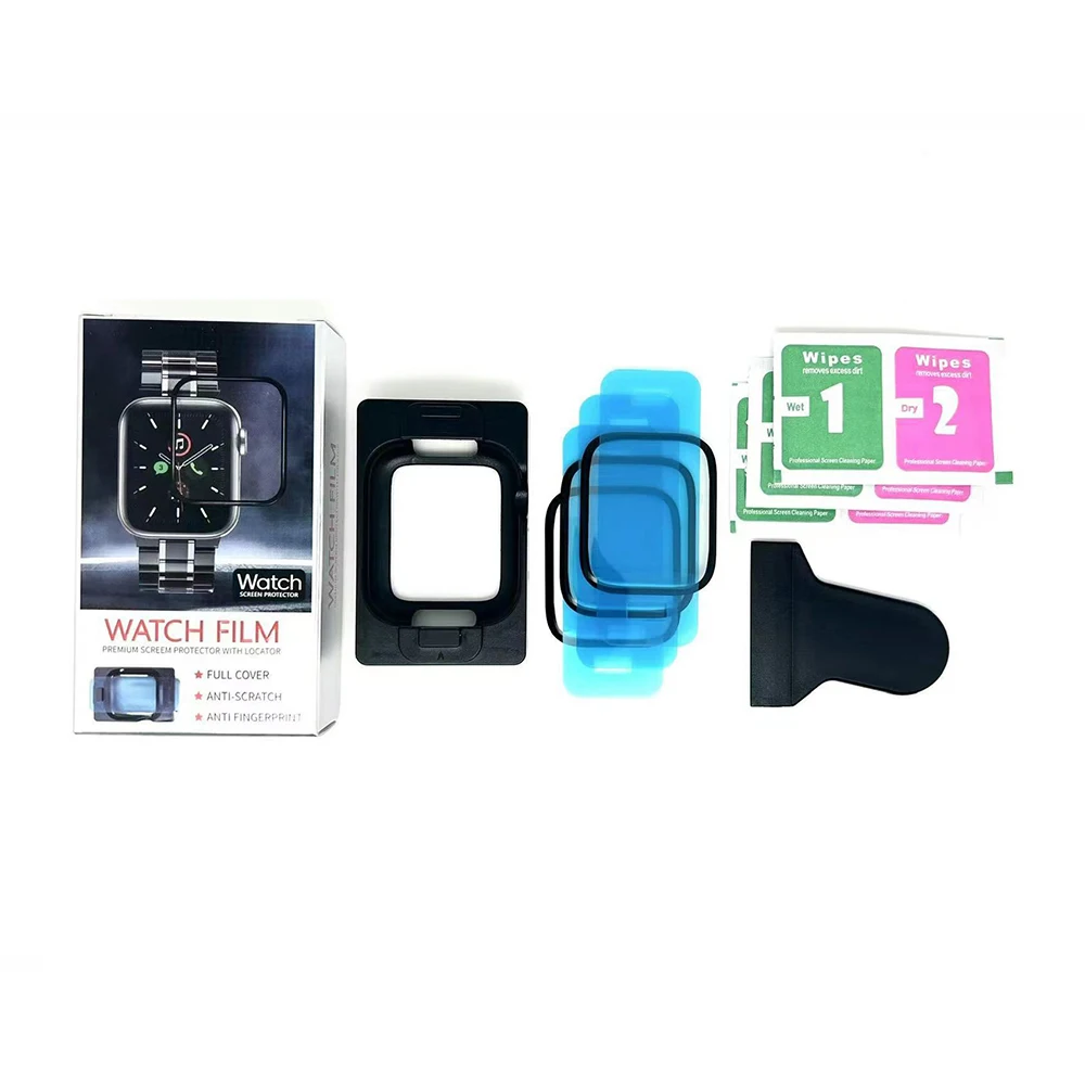 Película de laminación auxiliar para Apple Watch 9 8 7 49mm 45mm 41mm capa de pantalla para Iwatch Ultra Series 6 5 4 SE 44mm 40mm 42mm 3 uds: 1.9 Pulgadas y Menos