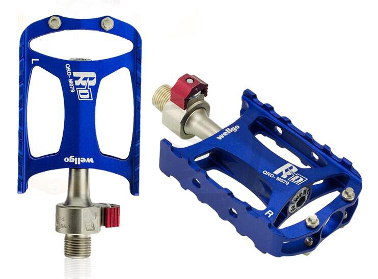 Wellgo QRD-M079 Pedal de rodamiento ultraligero, Pedal de liberación rápida para bicicleta de montaña o carretera, piezas para bicicleta