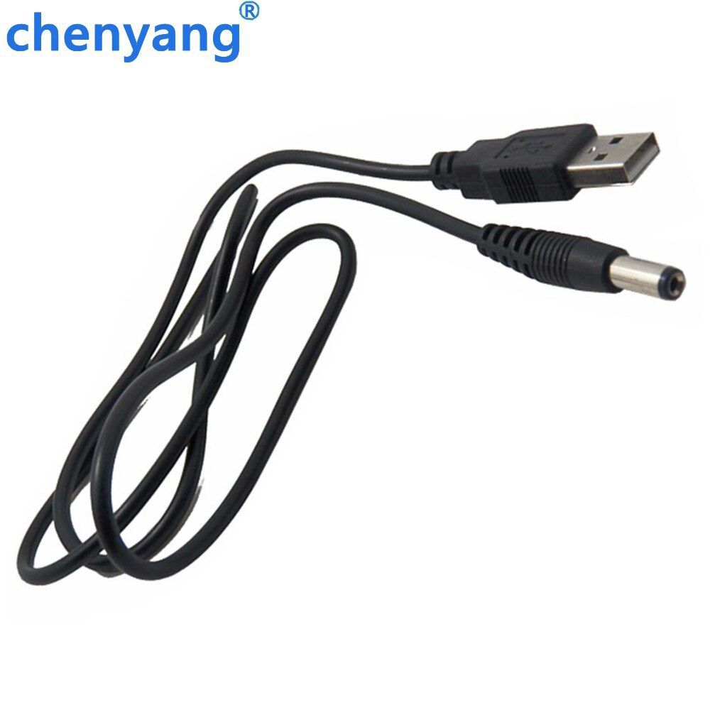 0.8M Barrel Jack Adapter - USB to 5.5mm, 5V USB + DC JACK Cable Wire(5.5x2.1mm)