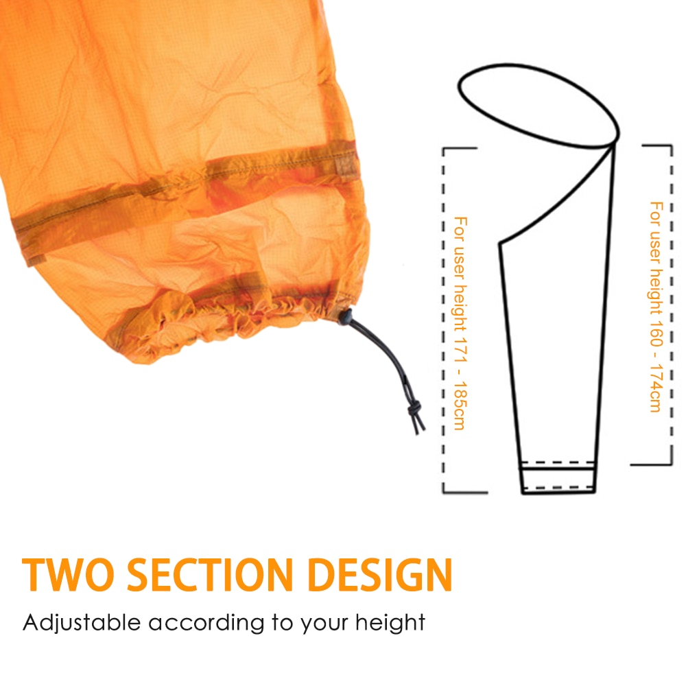 Calças à prova dultralight água ultraleve calças de chuva de duas peças perna polainas para ciclismo ao ar livre acampamento caminhadas rainwear