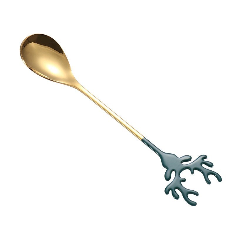 Juego de cubiertos de acero inoxidable, Set de utensilios de cocina, cuchara de postre, cucharas de té, , de Navidad