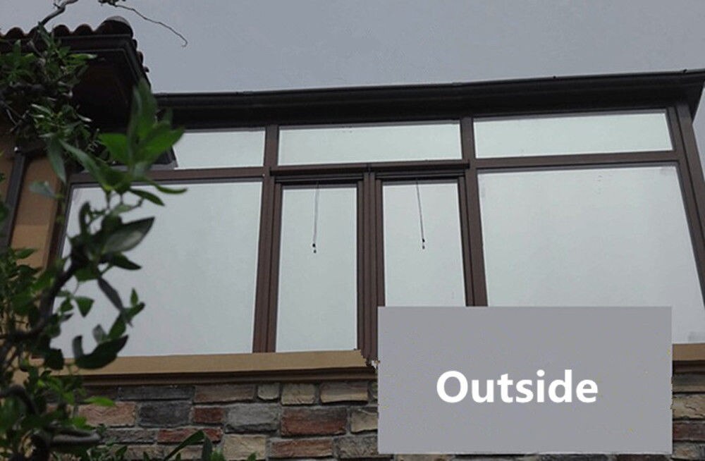90x200cm Black&Silver Reflective Window Film Mirrored Effect One Way Privacy Anti UV Window Decorative Screen Vinyl