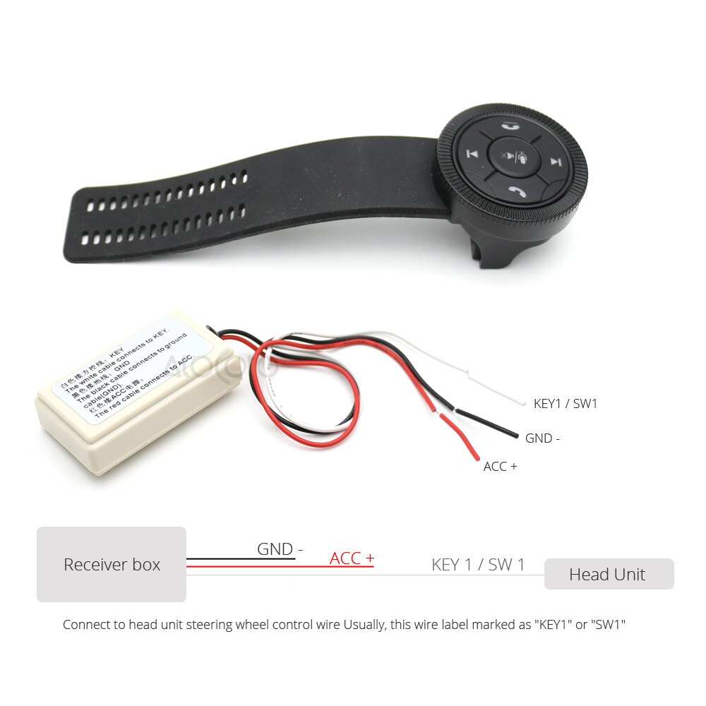 Universal Steering Wheel Remote Bluetooth Wireless Control Buttons for Car DVD Android Navigation Multi-function Rotary Knob