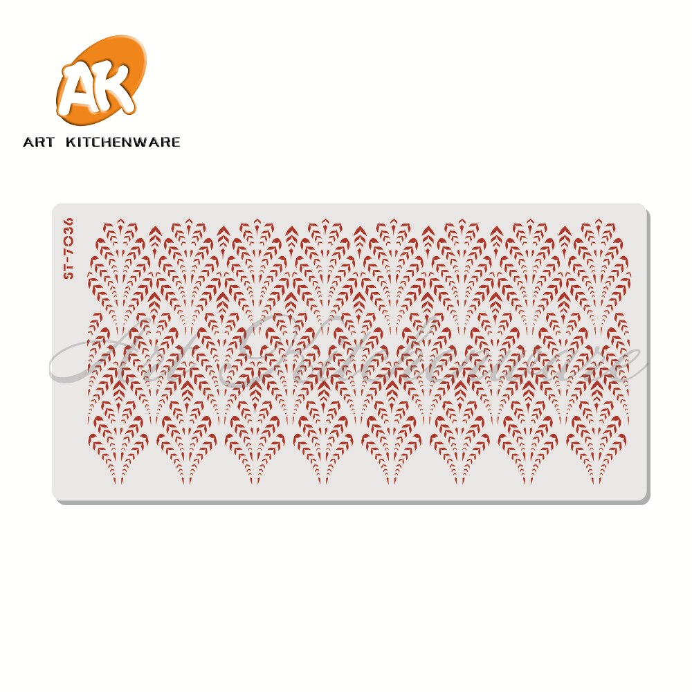Pochoir en plastique pour gâteau de mariage, fleur, côté dentelle, bricolage, dessin, forme, outil de décoration