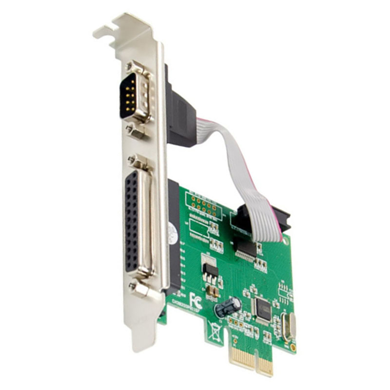 PCI-E CH382L 1S1P Serial-Parallel Combination Control Card RS-232 LPT Multi-Serial Port Expansion Card For PC