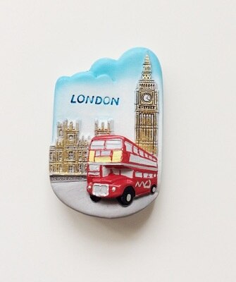 Metal 3D Fridge Magnets British Tourist Souvenir London Big Ben Decorative Refrigerator Magnetic Stickers: Navy Blue