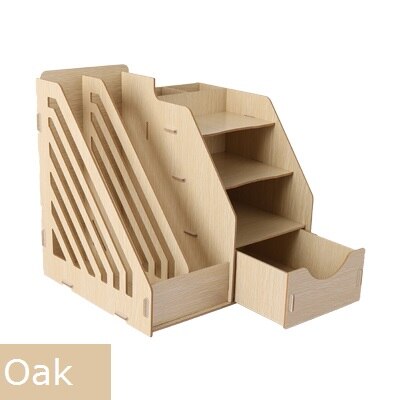 pink desk accessories stationery organizer file tray magazine makeup pencil holder office school organize: Gold