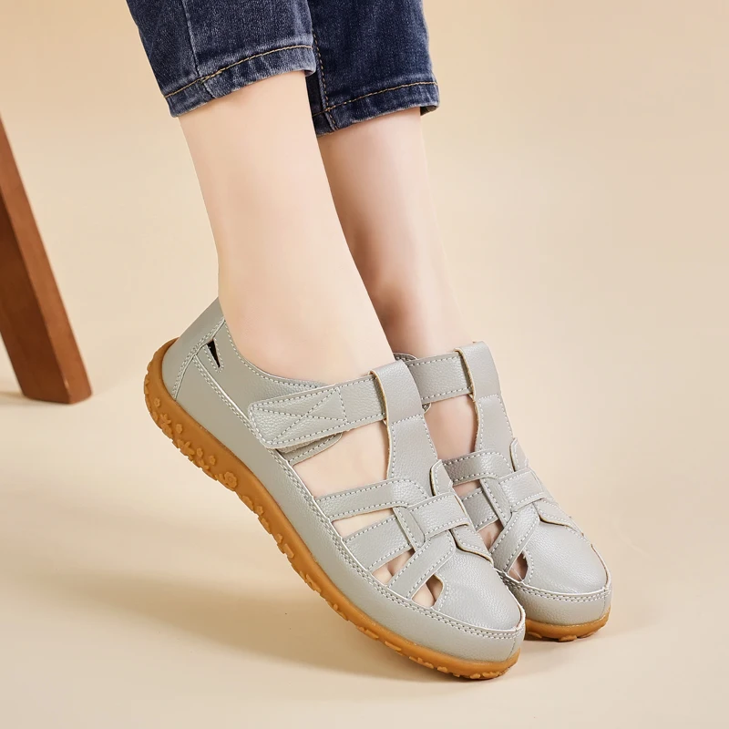 zomer loafers dames sandalen dames sandalen comfortabele flats wandelsandalen bedekte teen strandschoenen damesschoenen schoenen