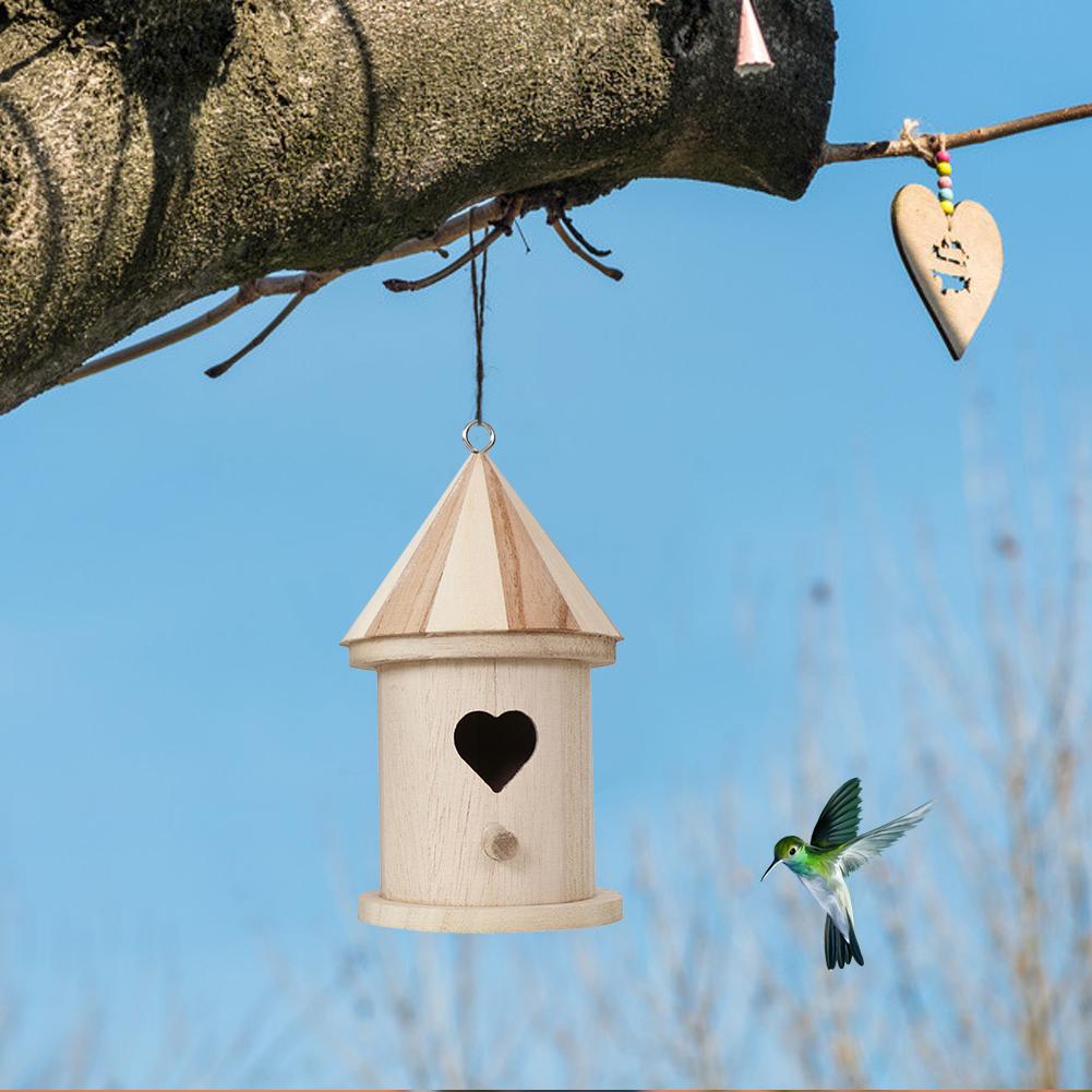 Houten Vogelnest Opknoping Vogelhuisje Feeder Kids Diy Ambachten Voor Buiten Tuin Thuis Vogelhuisje Houten Doos Vogel Huis