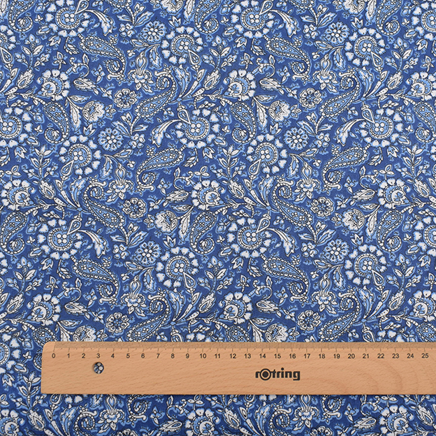 Chainho, tkanina bawełniana z nadrukiem o splocie skośnym, materiał do szycia DIY Qulting, tkanina patchworkowa, seria niebieska, 6 wzorów, 3 specyfikacje: 6 metrów / Sakura różowy